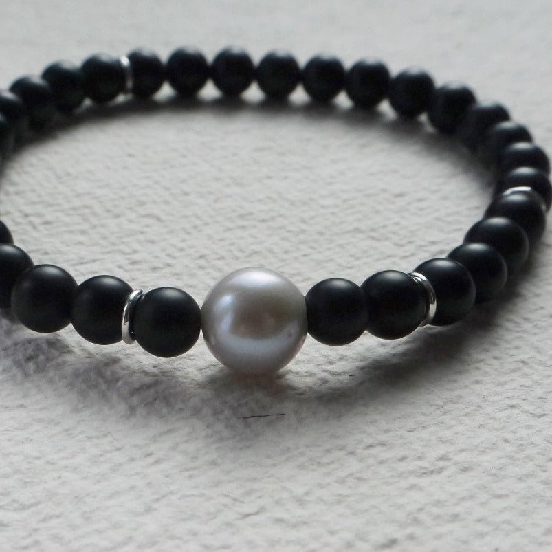 Onyxarmband HarzPerle