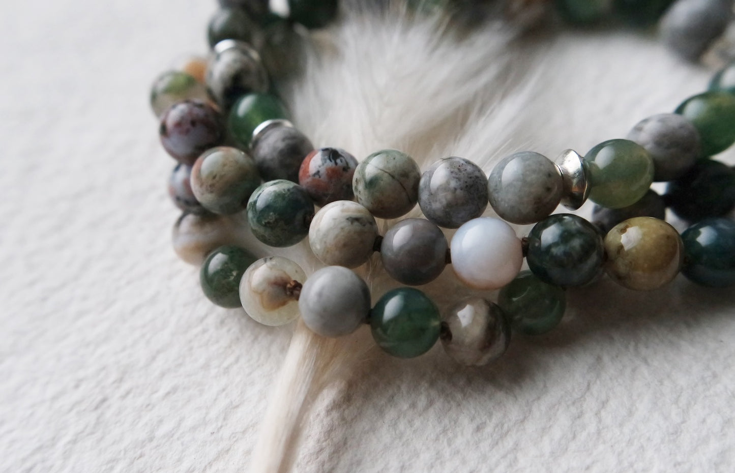 Buntjaspis - Moosachat Armband