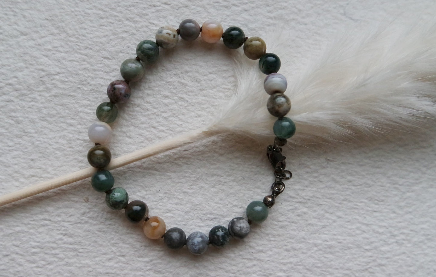 Buntjaspis - Moosachat Armband