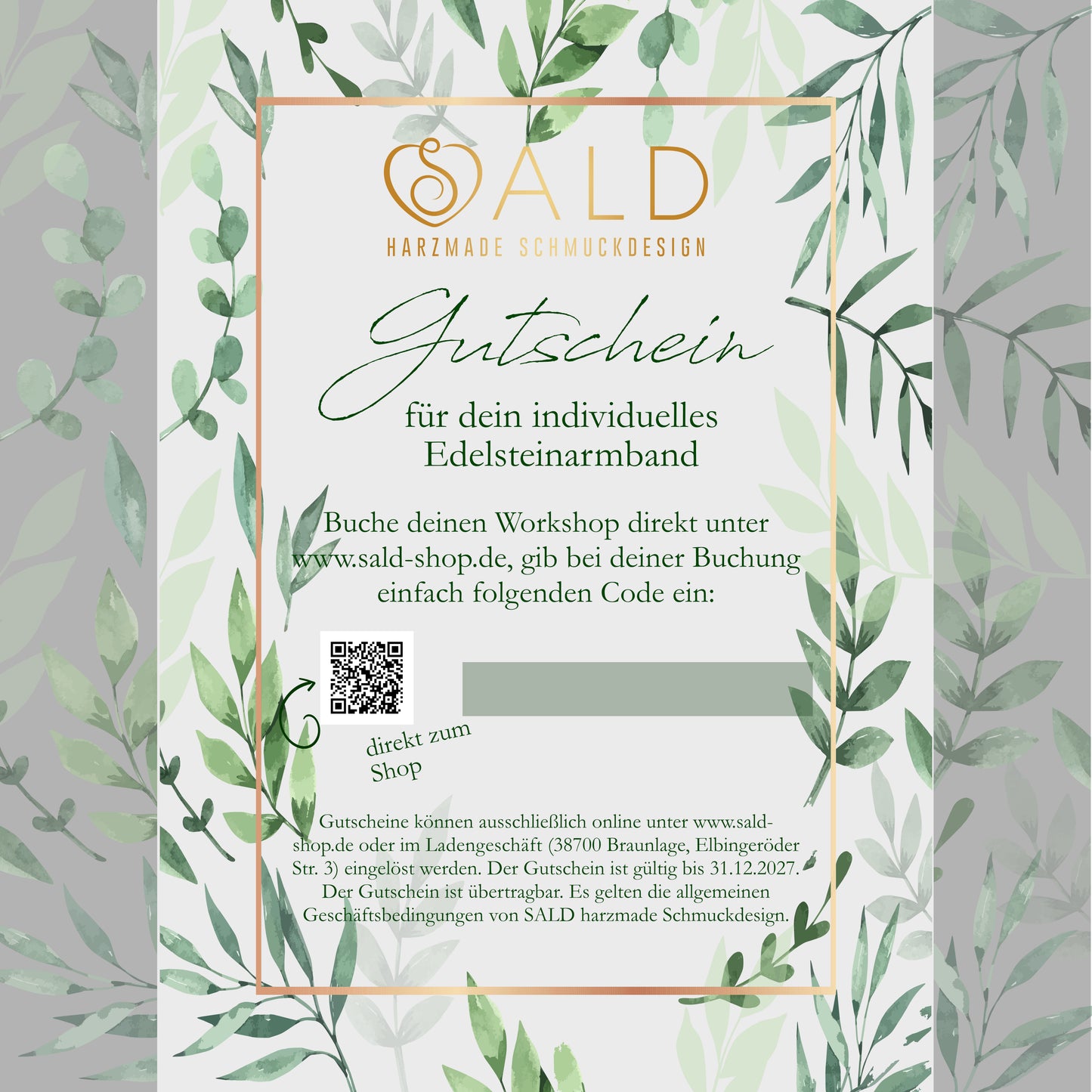 Workshopgutschein Edelsteinarmband