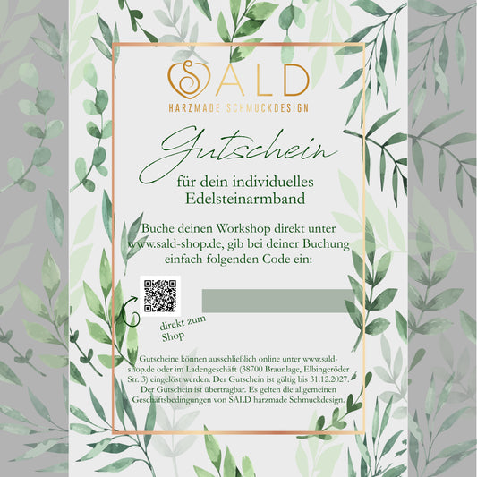 Workshopgutschein Edelsteinarmband
