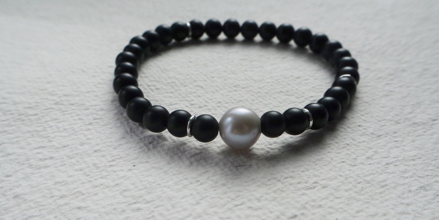 Onyxarmband HarzPerle