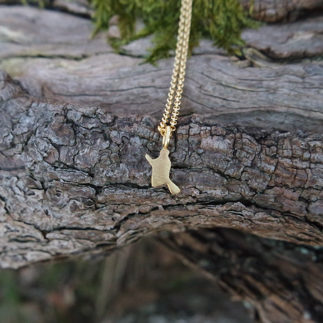 Hexenkette Silber mini vergoldet